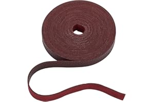 HOBBIESAY 4m Bandes de Cuir Rouge Foncé 1.5cm de Large Sangles en Cuir Plat Plat Lanières en Cuir Bandes Bandes de Cuir à Motif Litchi pour Projets de Bricolage Artisanat Colliers Animaux