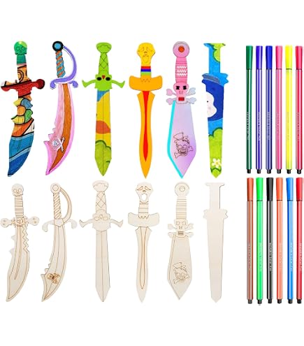 Spade Ninja di Legno Baker Ross (confezione da 4)- Ideale per progetti