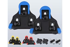 NAACOO Bike Cleats -Compatible with Shimano SPD-SL Pedals/SM-SH10 SH11 SH12 Cleats, Indoor Outdoor Peleton Spin Cycling Pedals Shoes Cleat & Road Bicycle Clips