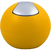 Spirella Cosmetic Bin 1 Litre Swing Lid Bin Table Bin Bowl Sun Yellow Matt Jaune Soleil Mat