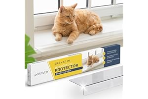 PROTECTO Clear Window Sill Protector - 75X13cm Ultra-Strong Window Guards from Dog & Cat Scratching Chewing & Clawing, Keep Your Sill Smooth & Paws Safe, Anti Scratch Window Sill Cover Protection