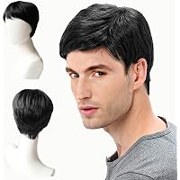 WIG ME UP Perücken-Set Mit Schnauzbart & Koteletten – Schwarz, Retro 70er Look Für Karneval, Halloween & Mottoparty