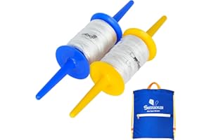 Simxkai Confezione da 2 bobine per aquiloni, 590 m, 58 libbre ritorte, per ogni manico di corda