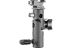 Neewer – Professionale Universale e tipo Speedlite Flash fotocamera Mount girevole staffa di supporto Flash ombrello Shoe Holder per Canon Nikon Pentax Olympus Nissin Metz e Altri Speedlite con standard Hot Shoe