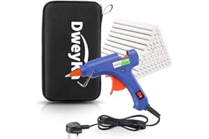 Hot Glue Gun, Dweyka 20W Mini Glue Gun with 75pcs Glue Sticks, High Temp Hot Melt Glue Gun with ON-Off Switch for DIY School Craft Projects, Home Quick Repairs, Festival Decoration