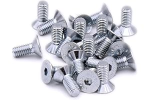 SINGULARITY SUPPLIES M5 (5mm x 12mm) Hex Socket Countersunk Machine Screw (Bolt) - Steel (Pack of 20)