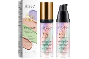 ZYRANOVAE 3 In 1 Primer for Face Before Makeup,SPF 50 Sunscreen Isolation Cream, One Step Color Correcting Primer,Hydrating,Oil Control Facial Serum & Concealer Skin Tone,Radiance Skin(Pack of 2)