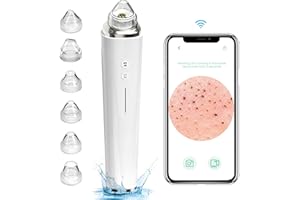 ‎PRABENSEI Mitesserentferner mit Kamera, prabensei Mitesserentferner Vakuum Mitesser Sauger Porenreiniger mit 20X Mikroskop 5.0 Megapixel Kamera, 3 Saugstufen&6 LED-Licht&6 Sonden für die Gesichtshautreinigung