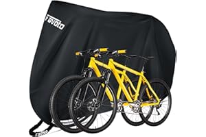 Favoto Housse Vélo Extérieure Imperméable - Bâche Protection de Bicyclette Anti Poussière Pluie UV Neige pour Velo de Electrique/Course/Route/ VTT/Ville/Enfant 200x70x110cm Noir