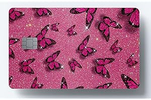 WORKIRAN Butterfly Card Sticker | Vinyl Sticker for Transportation, Key Card, Debit Card, Credit Card Skin | Covering & Personalizing Bank Card | No Bubble, Slim, Waterproof Card Cover