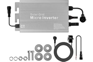 DewinLVD Solar Micro Inverter, MPPT Inverter 700 W Solar Inverter for Solar Panel Balcony Power Station Grid Tie Inverter Pure Sine Wave Output DC18V-50V to AC 230V Output