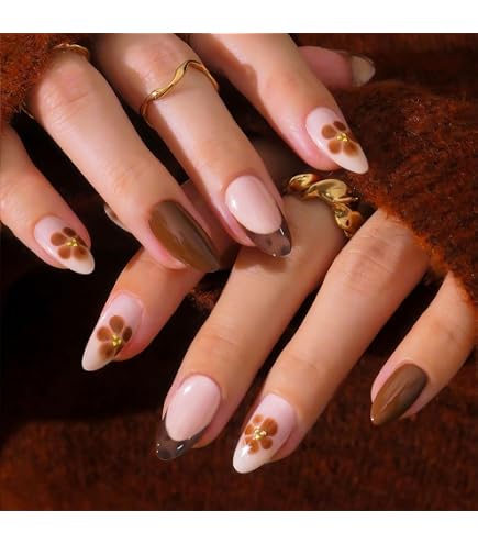 JMEOWIO UV-Gel Nagelfolien Mit Blumenmotiv - 20 Stück, Halbgehärtet, Inkl. Feile Und Stäbchen