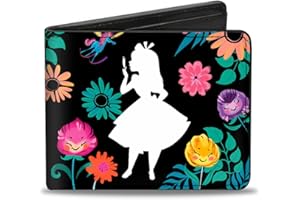 BUCKLE-DOWN Klamra w dół męski sylwetka Alicja ciekawski dwustronny portfel, wielokolorowy, standardowy rozmiar