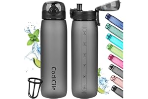 CodiCile Butelka na Napoje 1 L - Szczelna, Bez BPA, Z Filtrem, Tritan - Do Fitnessu, Biegania, Szkoły, Na Zewnątrz