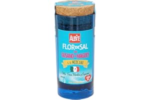 ALBYE EL CAVIAR DE LA SAL Flor de Sal Gusano de Maguey a la Mexicana, Vaso 60g; Elaborado con Chiles, Finas Hierbas y Especias; Sabe a Mexico, Fusion Perfecta para Bebidas, Carnes y Tapas; El Caviar de la Sal.