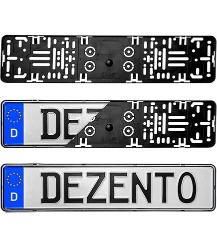 Cartrend Set de support de plaque immatriculation ABS Noir 50 x 11 / 30 x 8 cm Cartrend Set de support de plaque immatriculation ABS Noir 50 x 11 / 30 x 8 cm