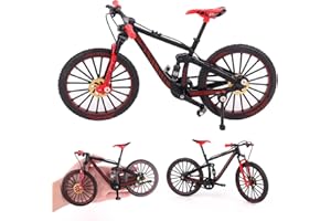 Hojalis Mini Bicycle Model, 1:10 Scale Mini Finger Bikes, Finger Bike Models, Miniature Finger Mountain Riding Bike Model, Fingers Mountain Bikes for Kids Boys Home Office Ornaments