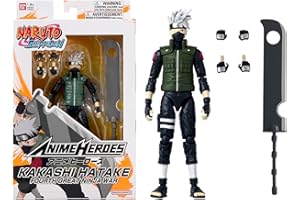 Bandai - Anime Heroes - Naruto Shippuden - Anime Heroes Figur 17 cm - Kakashi Hatake Vierter Großer Ninjakrieg - Offizielle Lizenz - Gelenkige Kakashi Figur - Spielzeug für Kinder ab 4 Jahren - 36963