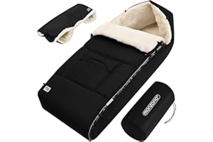 Monzana Sacco Termico Bimbo Passeggino Riflettente con Scaldamani Fasciatoio Seggiolino