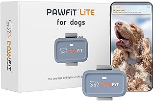 Pawfit Lite for Dogs 4g GPS Tracker | Real Time Tracking | Activity Monitoring |Location History | Unlimited Range | Safety Collar Included | Lilac grey