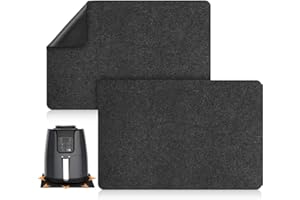 Aieve Heat Resistant Mat for Air Fryer, 2 Pcs Kitchen Heat Protector Mat with Appliance Sliders Function for Ninja Air Fryer, COSORI, Tower, Coffee Maker, Microwave