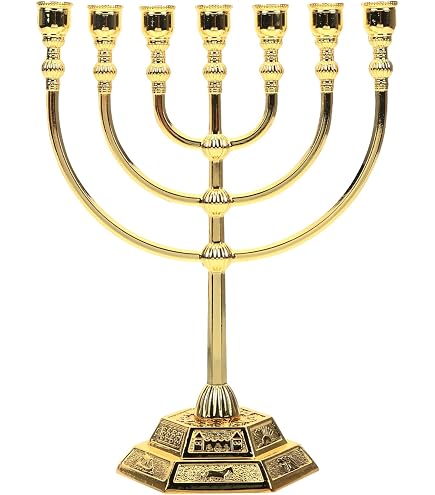 Zion Judaica Portacandele Cilindrico Moderno Con Smalto Argentato, 12,7 Cm, Per Candele 5/8 E 7/8, Regalo Shabbat E Matrimonio