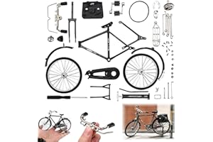 COLEESON Retro Bicycle Model Kit for Kids, Model Kits for Adults to Build, DIY Bicycle Model Ornament, 1:10 Creative Iron Art Tabletop Ornament Toys for Gifts Home Office Decor