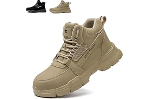 SROTER Steel Toe Cap Boots Men Women Work Boots Waterproof Safety Trainers Lightweight Safety Shoes Non-Slip