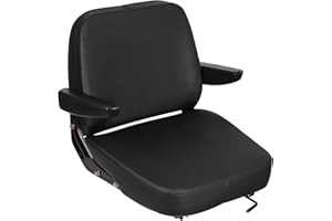 Universell Traktorsäte med armstöd, Justerbar bogsersäte PVC Läder Traktorförarsäte för Traktorer, Gräsklippare, Gaffeltruckar, Grävmaskiner
