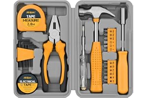 Hi-Spec 24-delad DIY kit gul. Miniset med grundläggande verktyg för hem och kontor