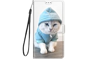 Unichthy For Blackview A52 / A52 Pro Case Flip PU Leather Shockproof Wallet Case Colourful Pattern with Stand Magnetic Money Pouch Folio Bumper Gel Phone Cover for Blackview A52 / A52 Pro Hoodie Cat