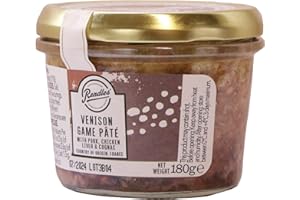 Rendles - Venison Game & Cognac Pate (180g) - Luxury Artisan Coarse Pate, Venison Game, Pork, Chicken Liver, Infused with Cognac, Gluten Free, No Colouring Agents, No Preservatives, Gift Idea