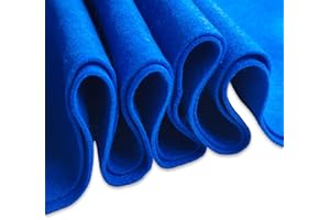 Jtnohx Tissu en feutre, Feutrine de couleur 90x90cm, feuille de feutre doux 1,4 mm d'épaisseur, Feutrine au mètre pour projet d'art et d'artisanat (Bleu)