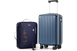 COOLIFE Kabinväska 55 x 35 x 20 cm för Ryanair flygplan handbagage kabinbagage hårt skal med TSA-lås och 4 tvillinghjul 2 års