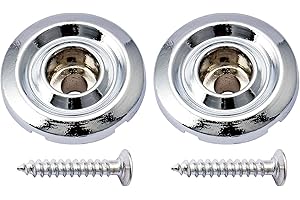 Musiclily Guide Corde Basse Forme Round pour type Fender Precision Jazz Bass, Chrome (2 pièces)