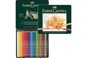 Faber-Castell 110024 - Crayon de couleur pour artistes, 24 Polychromos étui métal
