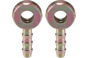 A ABSOPRO Boulon de banjo universel 6mm ID Raccord de tuyau adaptateur de remplacement en métal bronze pour moto voiture (Lot de 2)