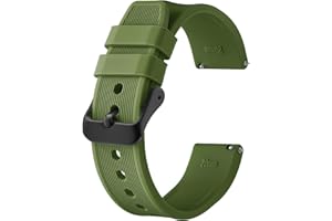 BISONSTRAP Correa de Reloj de Silicona 18mm 20mm 22mm 24mm, Correa de Repuesto de Goma de Liberación Rápida, Pulsera para Hombres y Mujeres