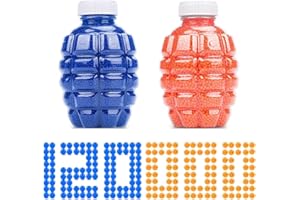HYNXM Gel Balls, Gel Munition 120000 Blau Perlen, Pflanzen Füllstoff und Deko Wasserperlen, Gel Balls Blaster Gun Nachfüllgeschosse (7-8 mm, 2 bottles-60,000 Pieces/Bottle)