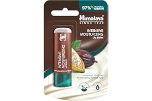 Himalaya Bálsamo labial hidratante intensivo con manteca de cacao | Manteca de cacao enriquecida que repara los labios secos y agrietados - 4,5 g, Paquete de 1 (Individual), Cocoa Butter 4.5g