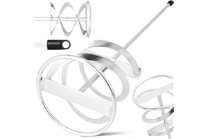 INSTALGURU Rührstab 120x600 mm HEX Mörtelrührer Gipsmischer Betonmischer Farbrührer Rührkorb Estrichrührer Spiralrührer Zement Gips Beton Farbe Kleber Robust Edelstahl