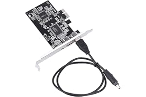 CAIQINLEN Firewire Card Internal Firewire Port Cards Firewire Adapters Internal Firewire Port Cards,PCI-E PCI Express FireWire 1394a IEEE 1394 Controller Card with Firewire Cable Controller Card Pcie Control