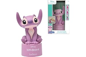 Lexibook, Disney Stitch, Veilleuse Angel avec haut-parleur, Changement de couleur, Lumière douce, Fonctionne à piles, Rose, NS01D1