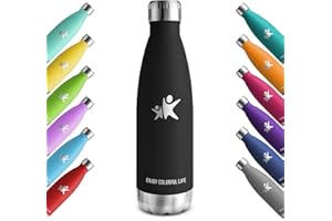 KollyKolla Borraccia Termica - 500ml/750ml/1L, Bottiglia Acqua in Acciaio Inox, Borracce Senza Perdite, Borraccia Termiche Sportiva, Bambini, Adulto, Scuola, Mantiene Caldo per 12 Ore/Freddo 24 Ore