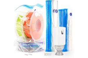 AMOLEN Filamento sacchetti sottovuoto con pompa automatica, 16 pezzi Filamenti riutilizzabili Umidità Dry Vacuum Sealed Bag per stampante 3D Filamento