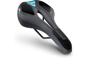 Borgen Siodełko rowerowe damskie i męskie ergonomiczne z pianką pamięci i żelem - siodełko rowerowe wygodne na długie wycieczki miejskie trekking, MTB, rower szosowy i e-bike