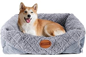 Nobleza Cama Perros Medianos, Cama para Perro Lavable con Fondo Antideslizante, Cama para Mascotas de Felpa Suave y Mullida, M, 70x60x20cm