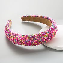 ZYALTFDC Donut-Stirnband Für Damen – Gepolstert, Mit Strass Verziert