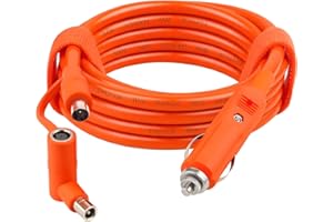 TIANXUAN 12V-24V Car Charger DC7909/DC8020 Cigarette Lighter Charging Cable for Jackery Explorer 1000 V2/500/300/240 BLUETTI EB3A/EB70/EB70S Goal Zero Yeti Anker Portable Power Station 14AWG DC 8mm (2M/6.6FT)