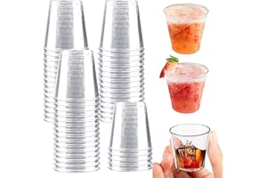 TZQFROCE Vasos de Chupito 50 Piezas 30ml/3 cl Vasos Transparentes Reutilizables Vasos de Chupito de Plástico Reutilizables Vasos Chupito Plastico Transparentes para Vino Bebidas Batidos Fiestas